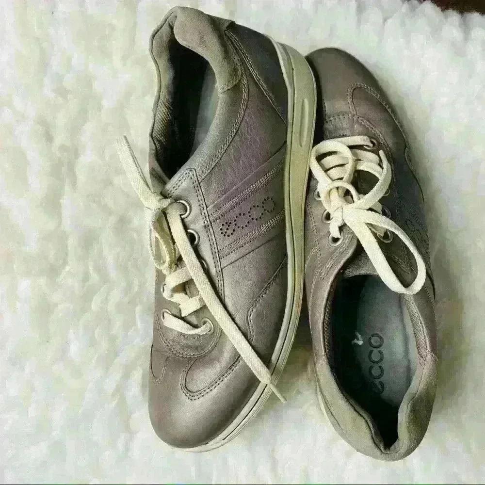 ECCO Brown Pweter Soft Leather Sneakers EUR 41